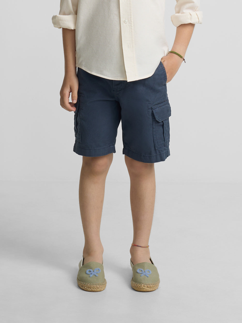 Bermuda kids cargo azul indigo