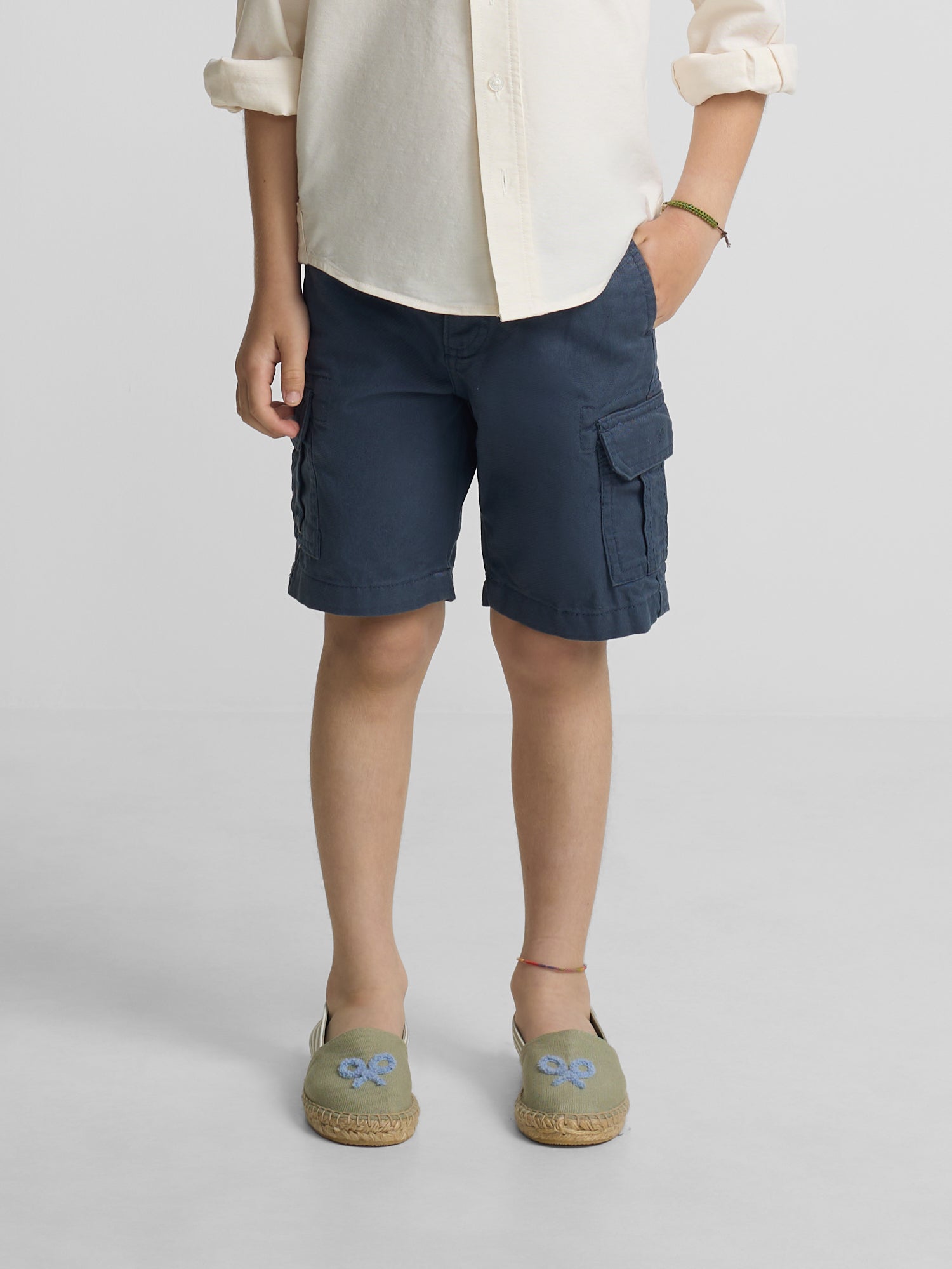 Bermuda kids cargo azul indigo