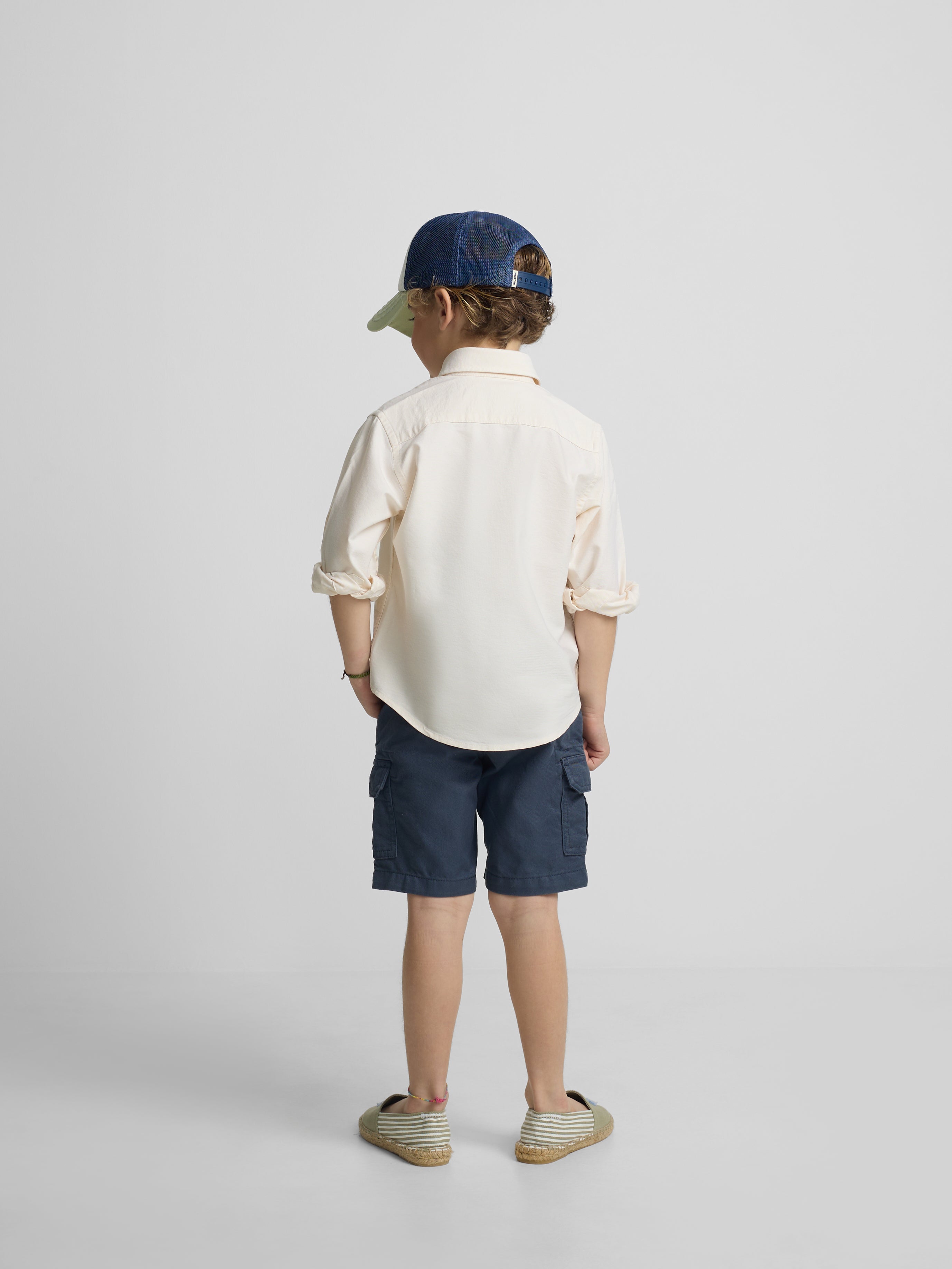 Bermuda kids cargo azul indigo