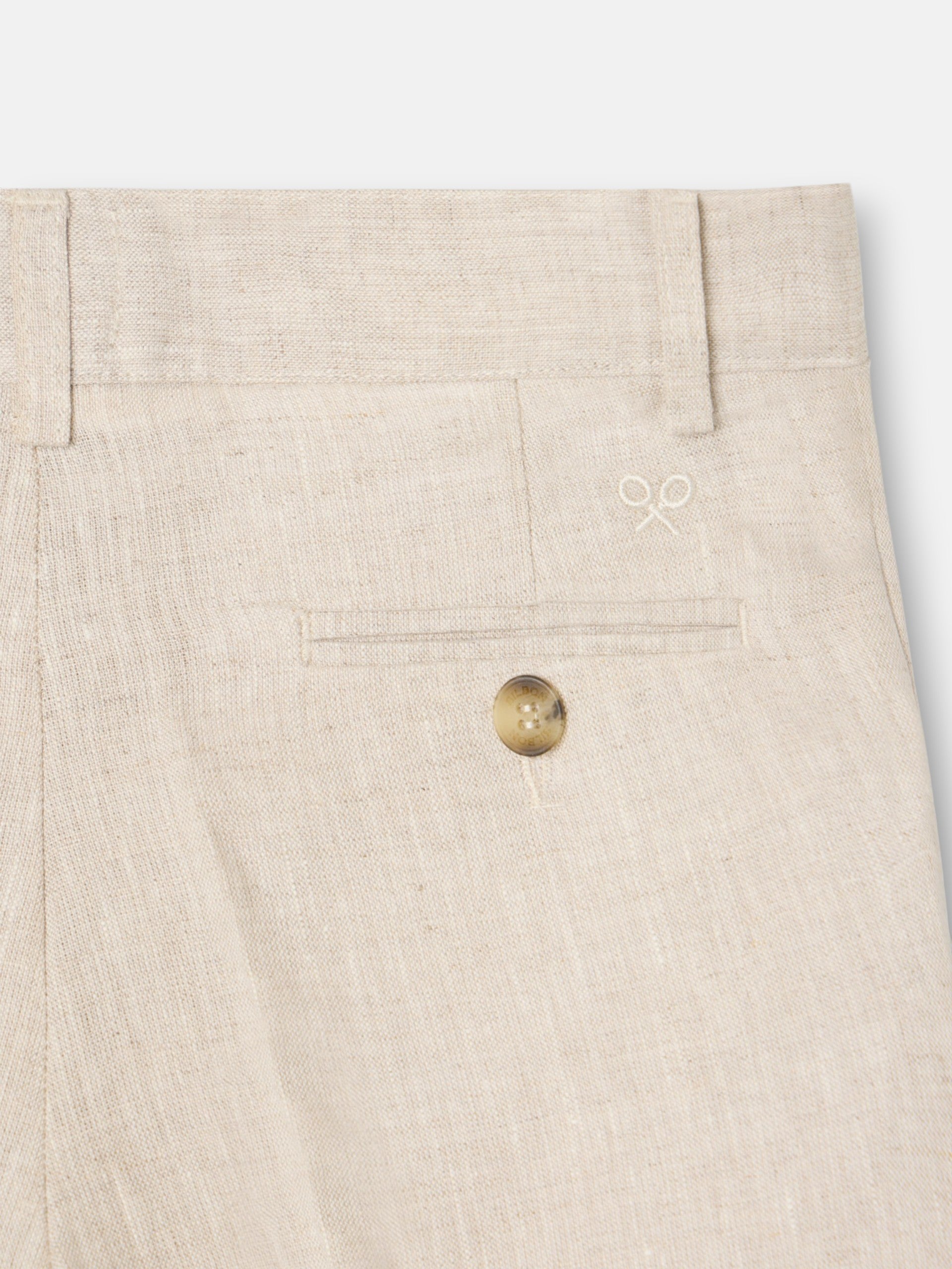 Bermuda kids lino beige medio