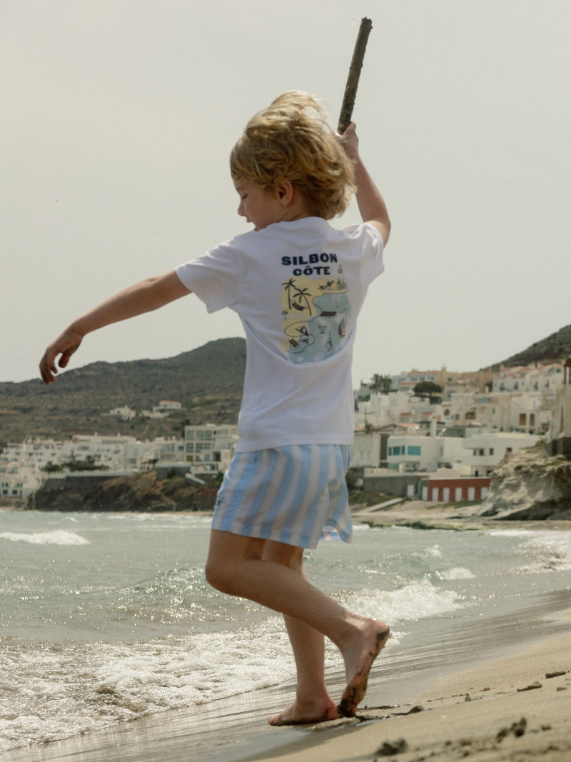 T-shirt kids cote branco