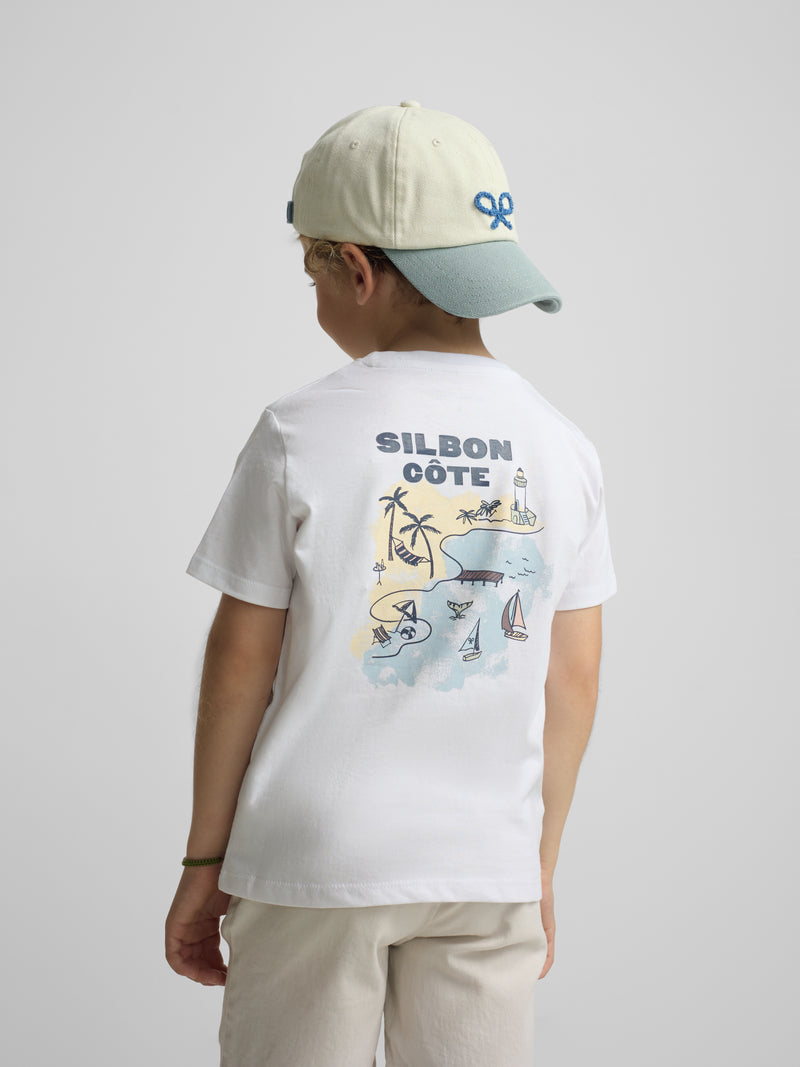 T-shirt kids cote branco