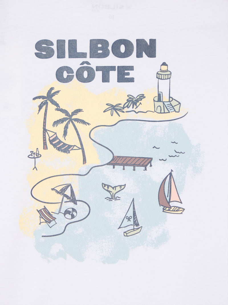T-shirt kids cote branco