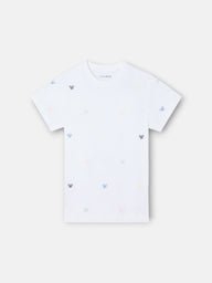 Kids multiracket t-shirt in white colors