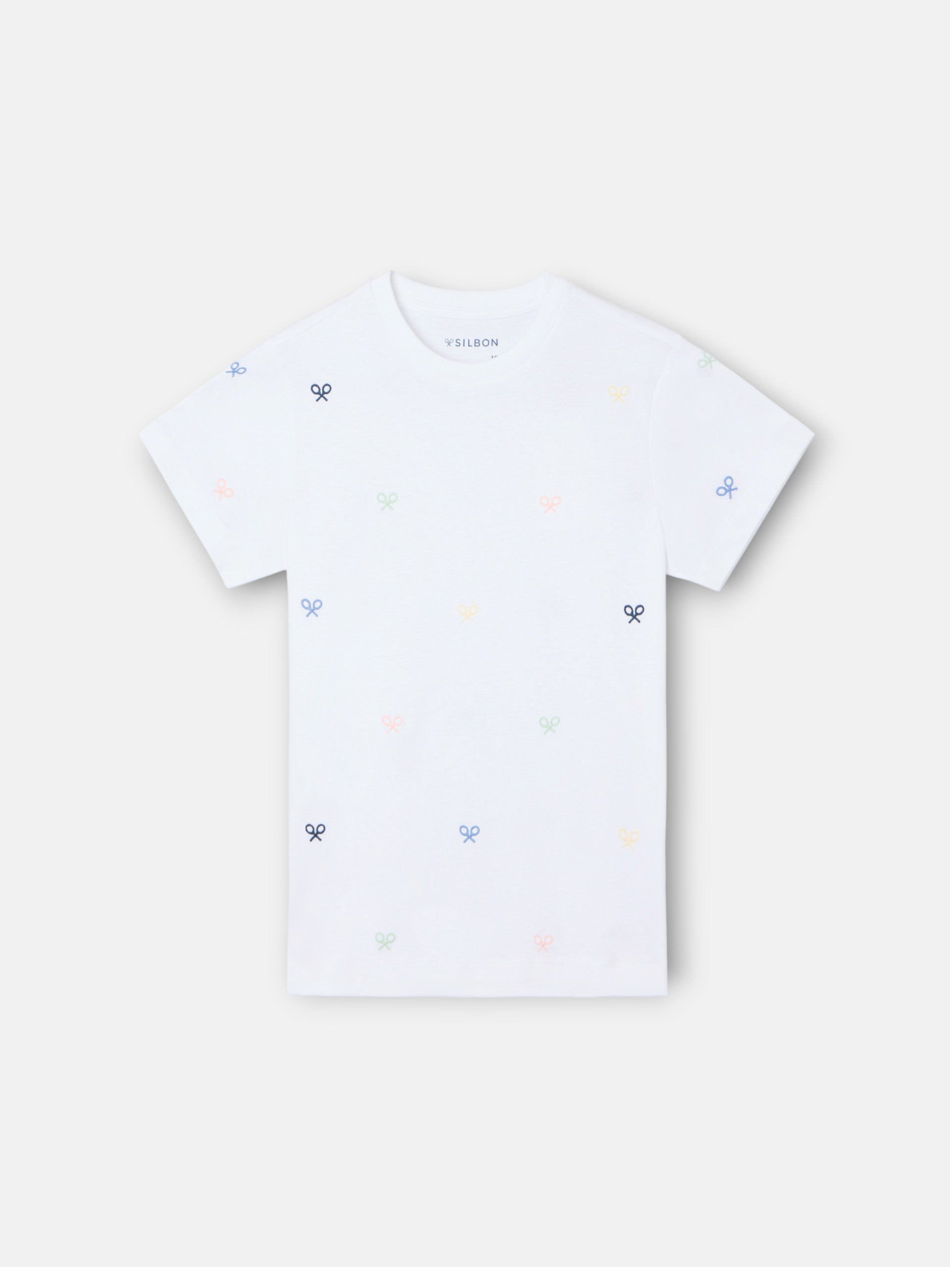 Kids' multi-racket t-shirt white