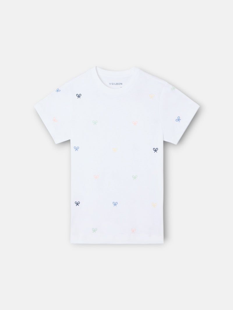 T-shirt kids multiraquete cores branco
