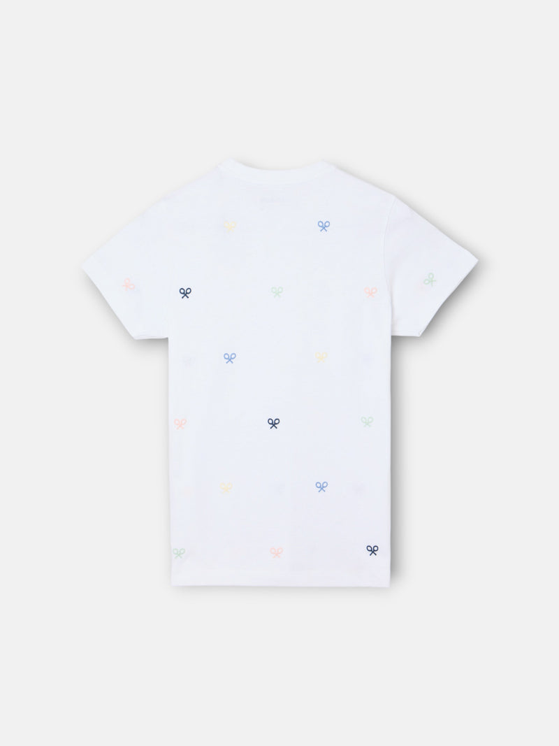 T-shirt kids multiraquete cores branco