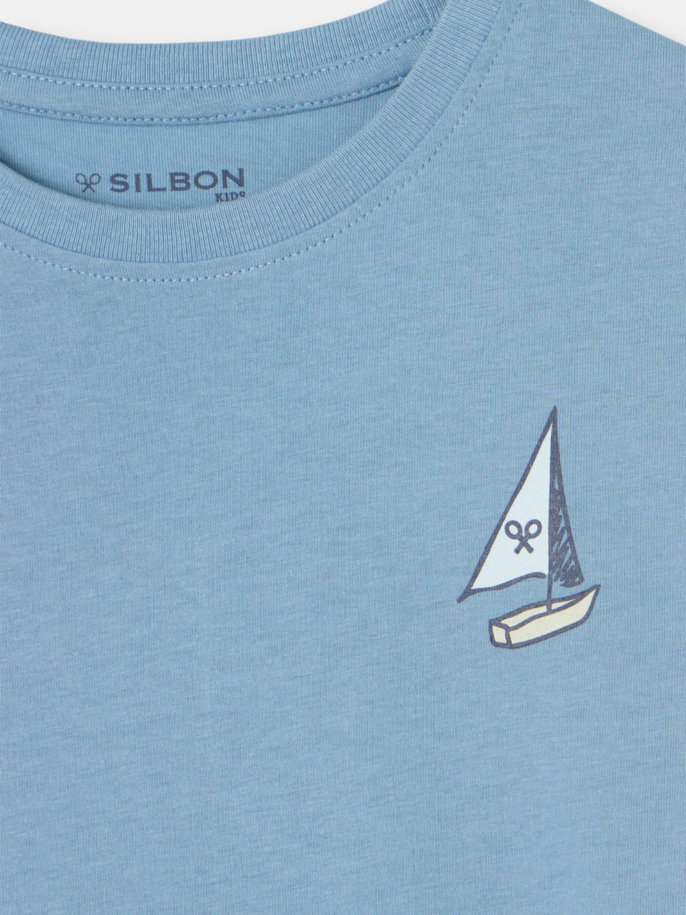 Kids' blue cotton t-shirt