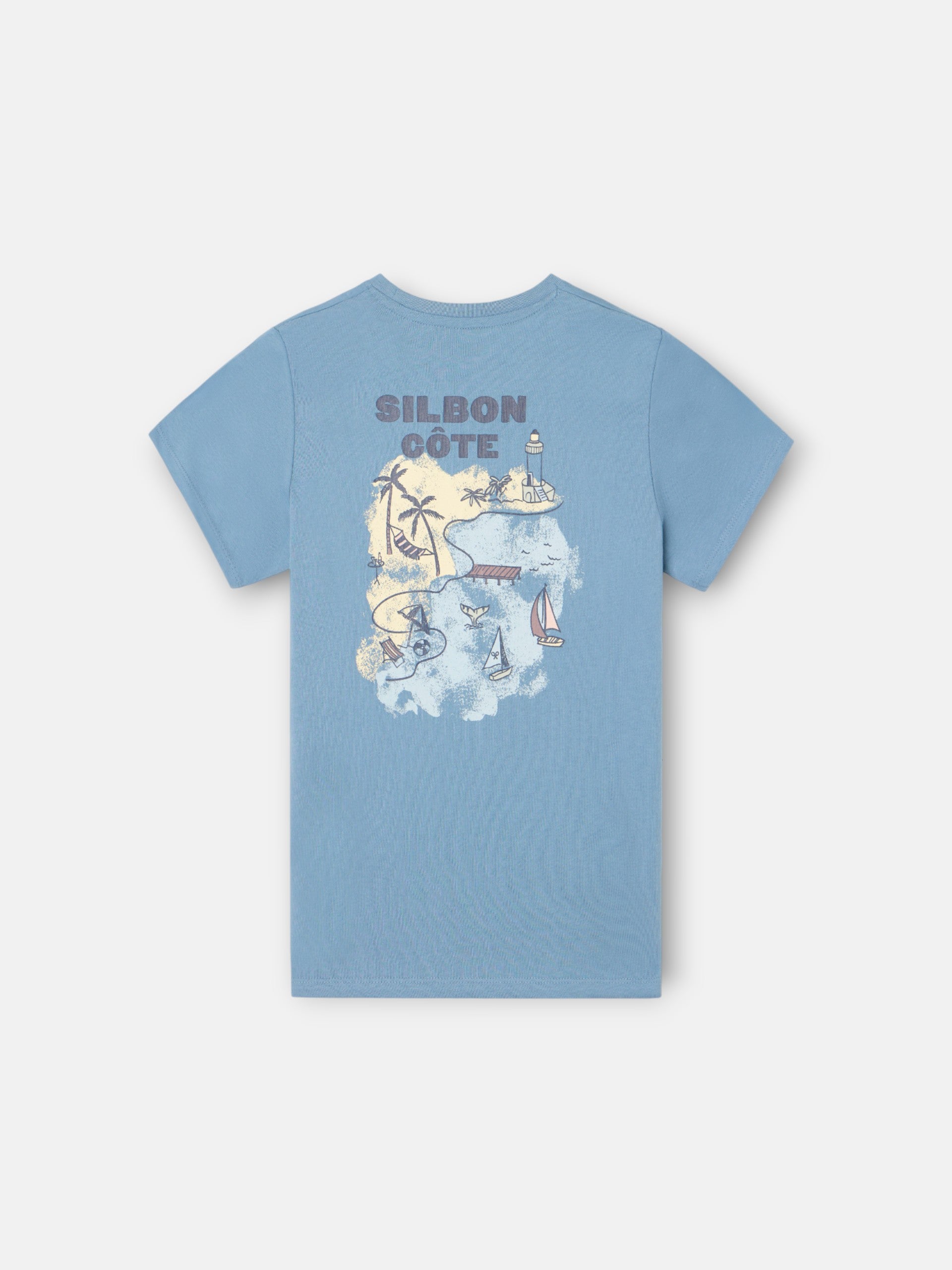 Kids' blue cotton t-shirt