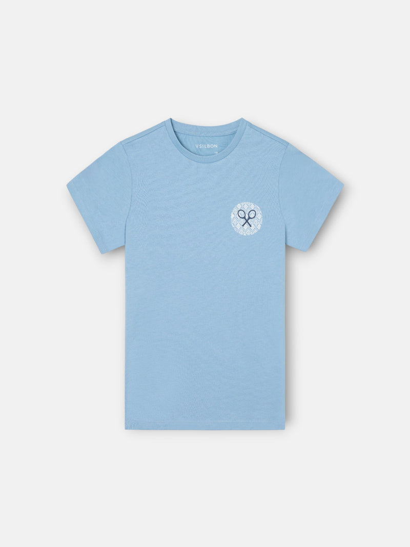 Camiseta kids raqueta etnica azul marino
