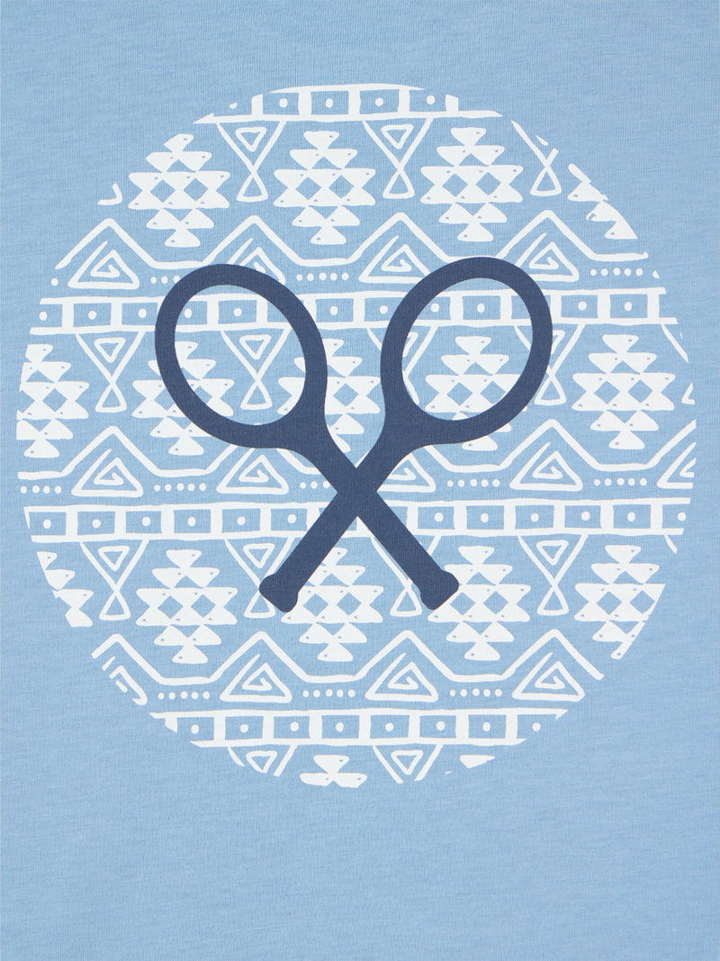 Camiseta kids raqueta etnica azul marino