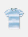 Camiseta kids ribete rayas finas azul