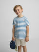 Camiseta kids ribete rayas finas azul