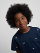T-shirt multi-raquettes pour enfants bleu marine