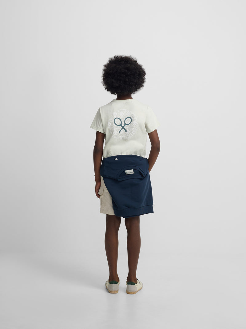 Kids ethnic racket green t-shirt