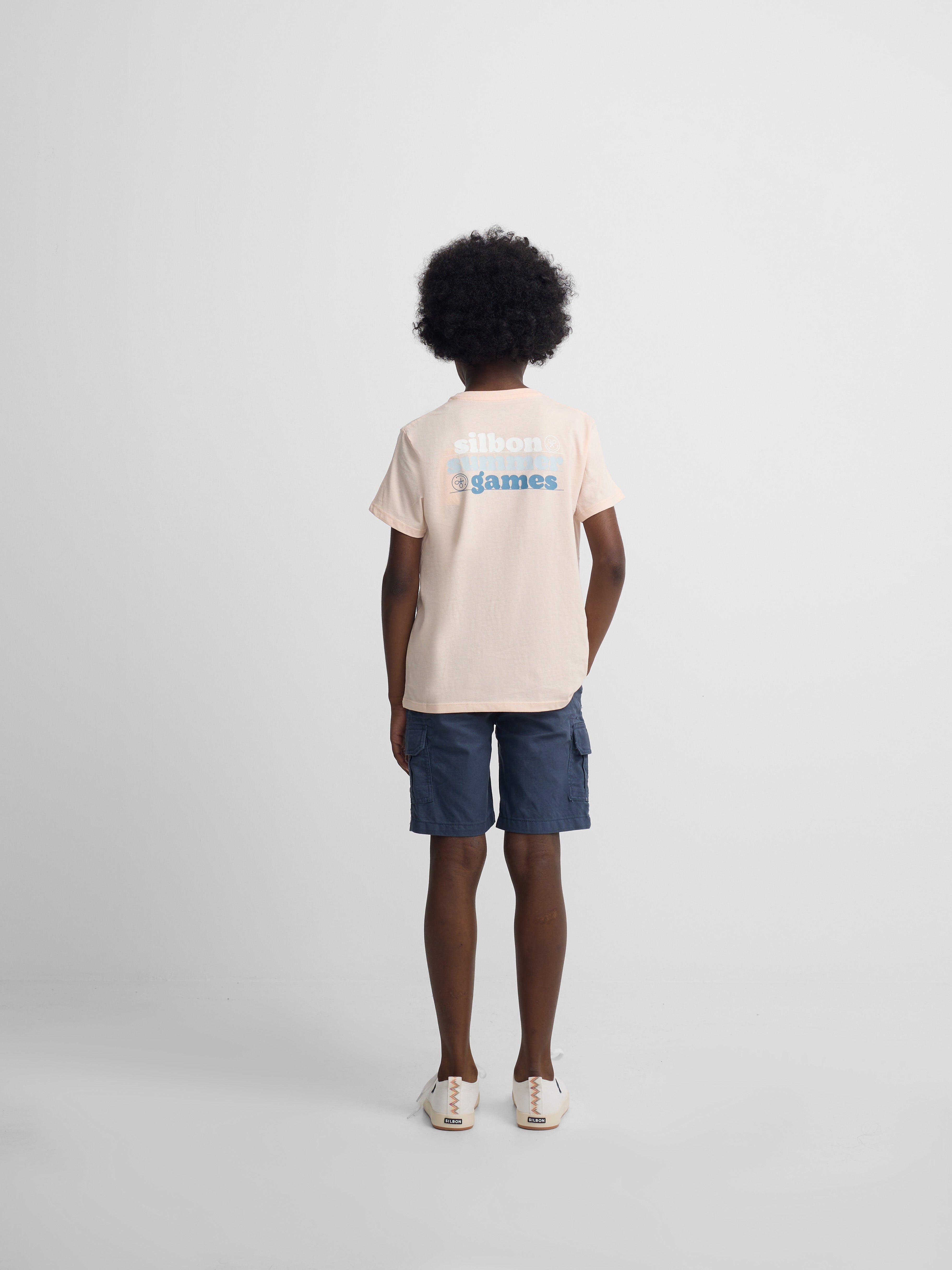 Camiseta kids summer games coral