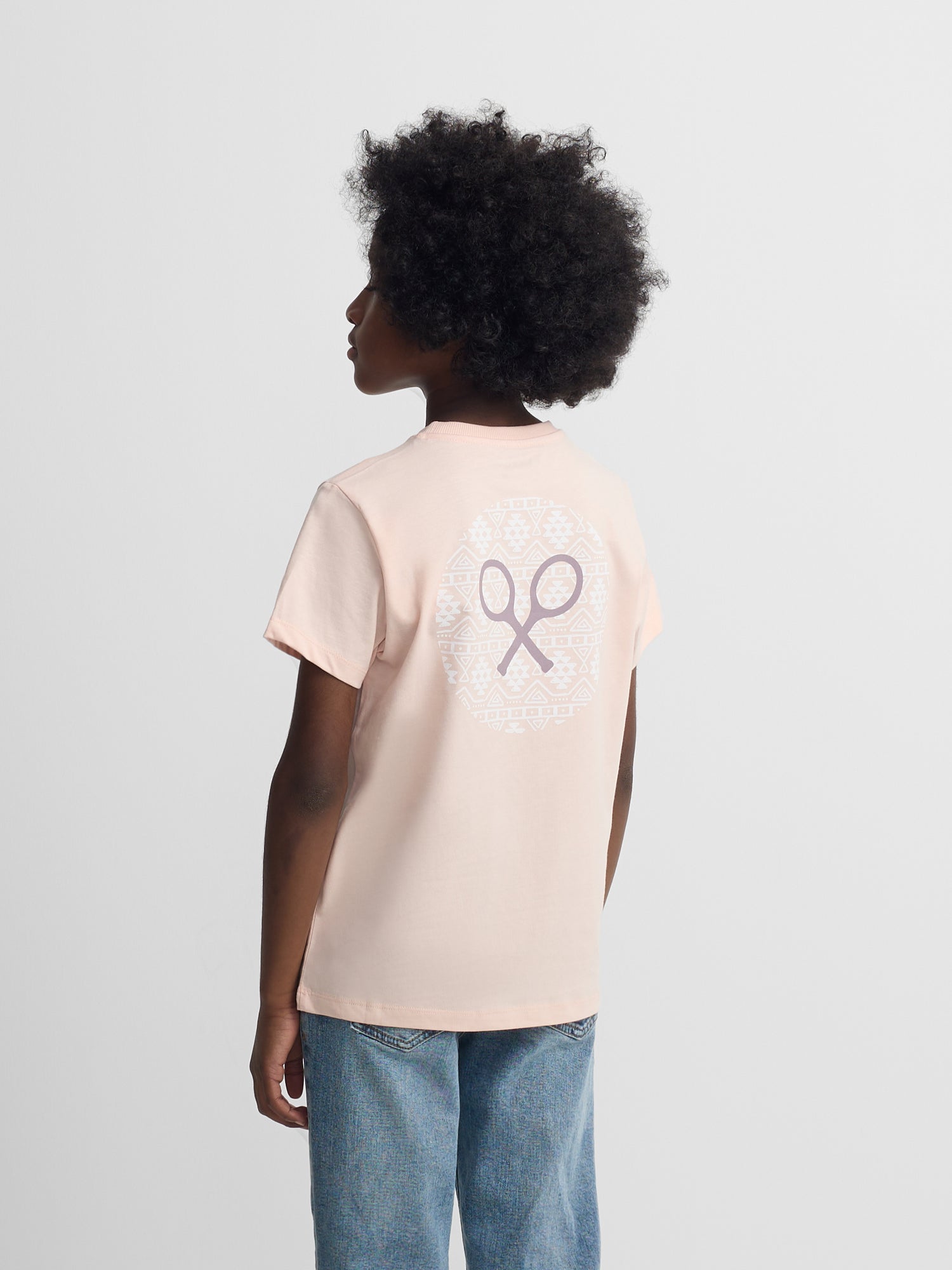 Camiseta kids raqueta etnica coral