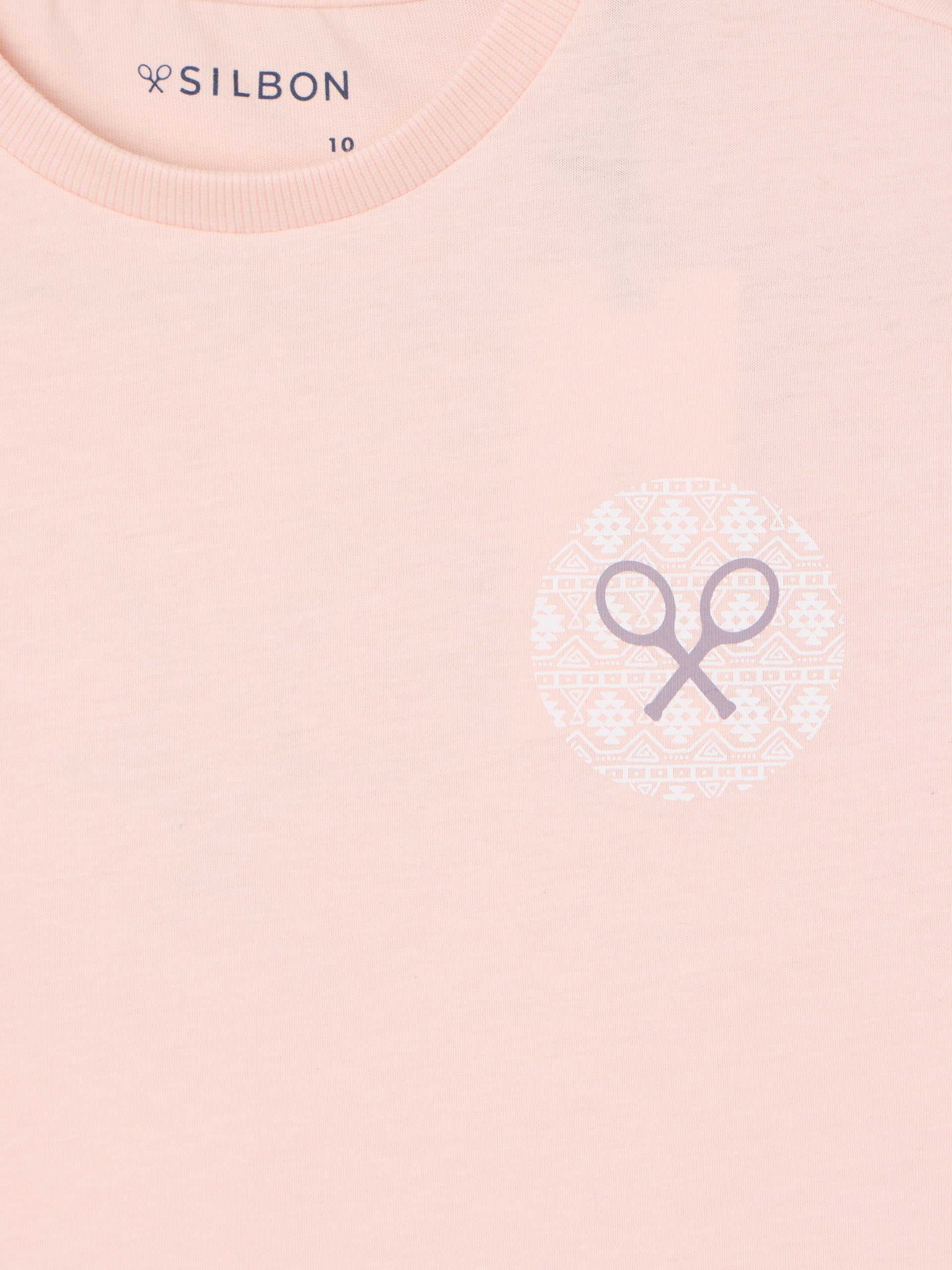 Kids' T-shirt ethnic coral racket