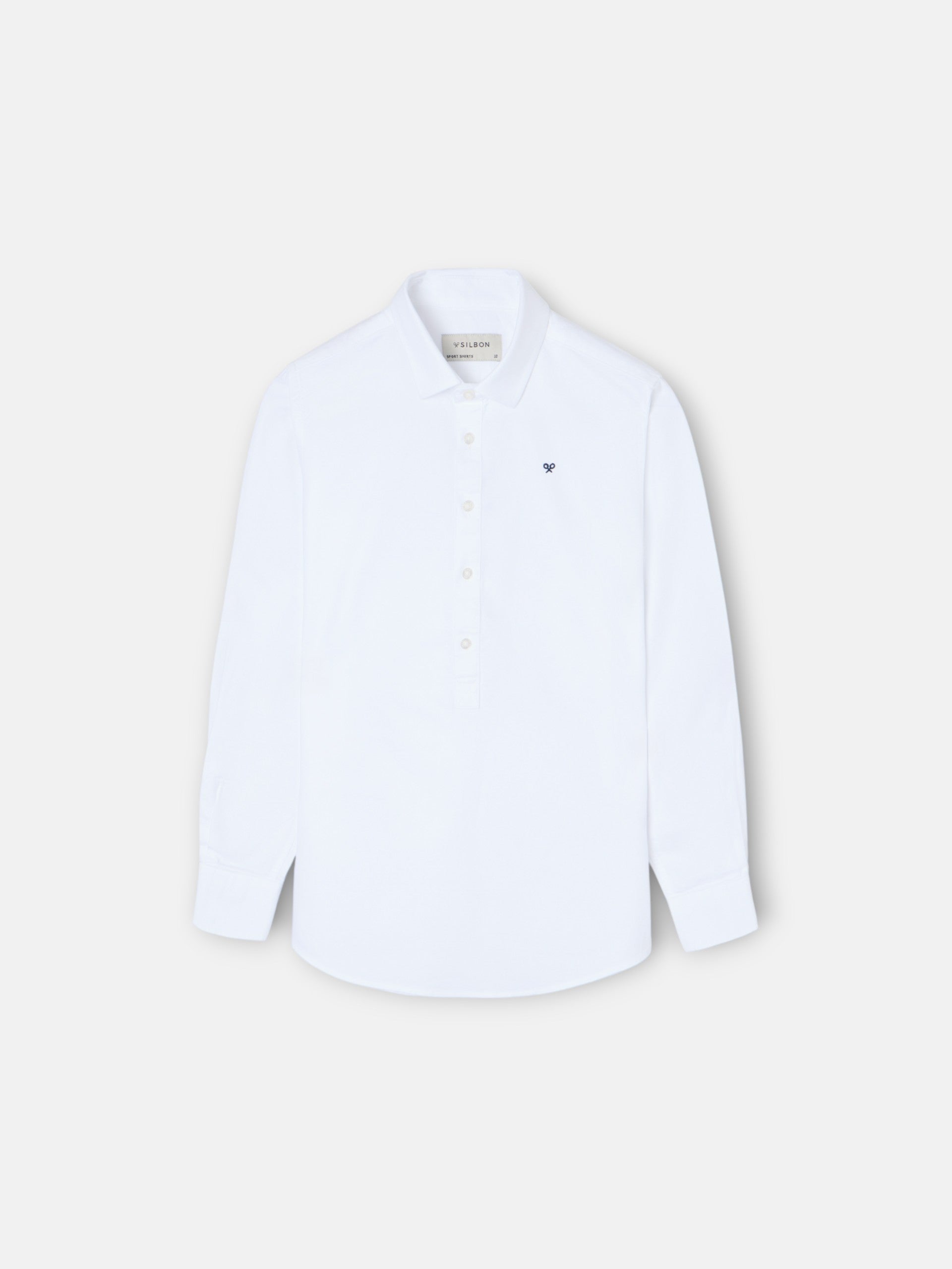 Polo desportivo criança oxford branco