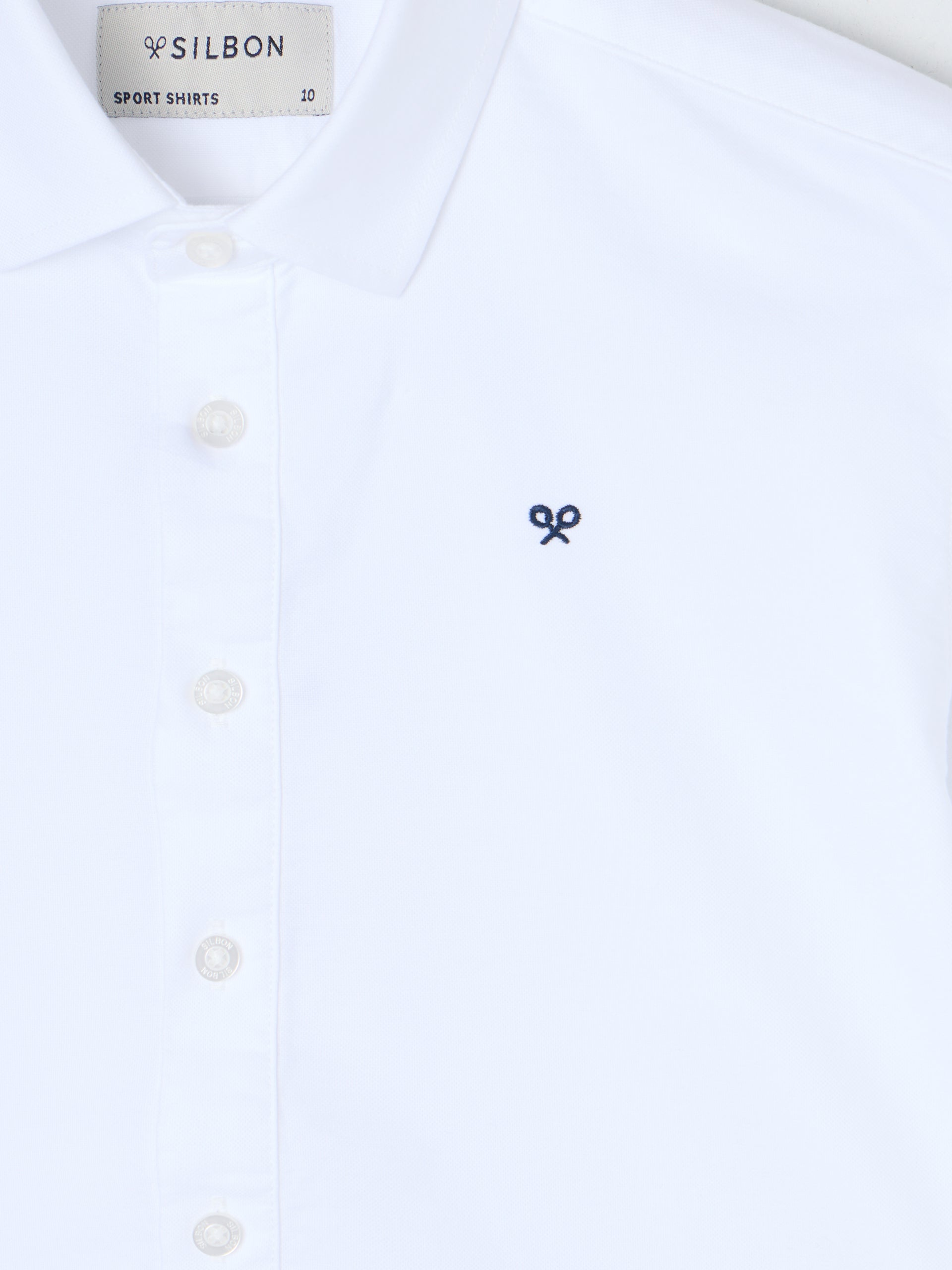 Polo desportivo criança oxford branco