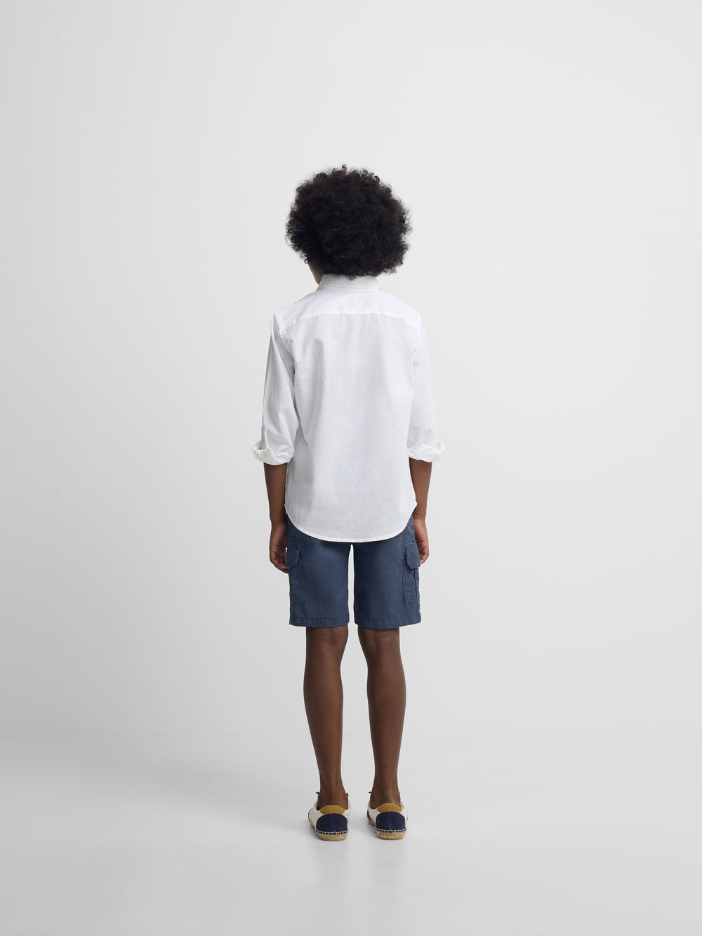 Camisa sport kids lino blanco