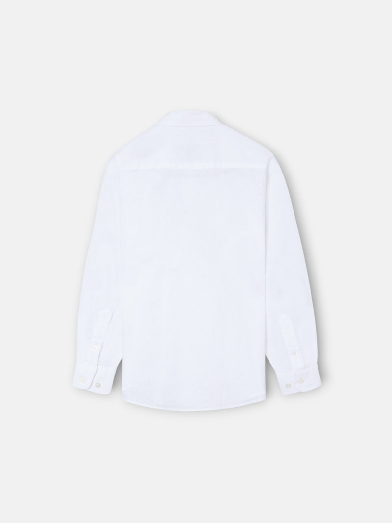Camisa sport kids lino blanco