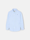 Camisa desportiva criança riscas oxford azul