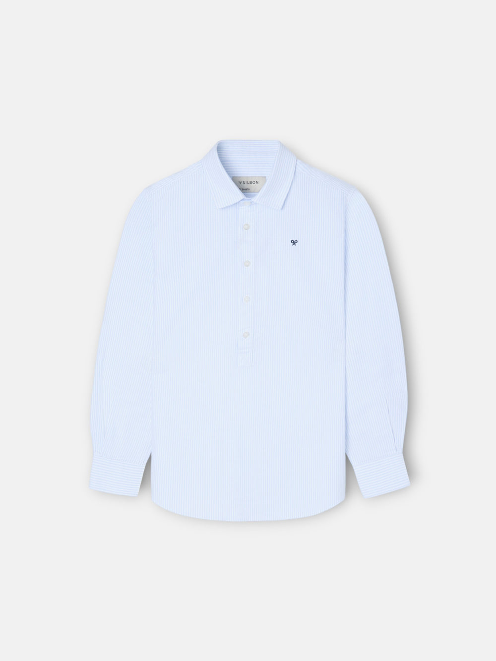 Polo de sport pour enfants à rayures bleues verticales