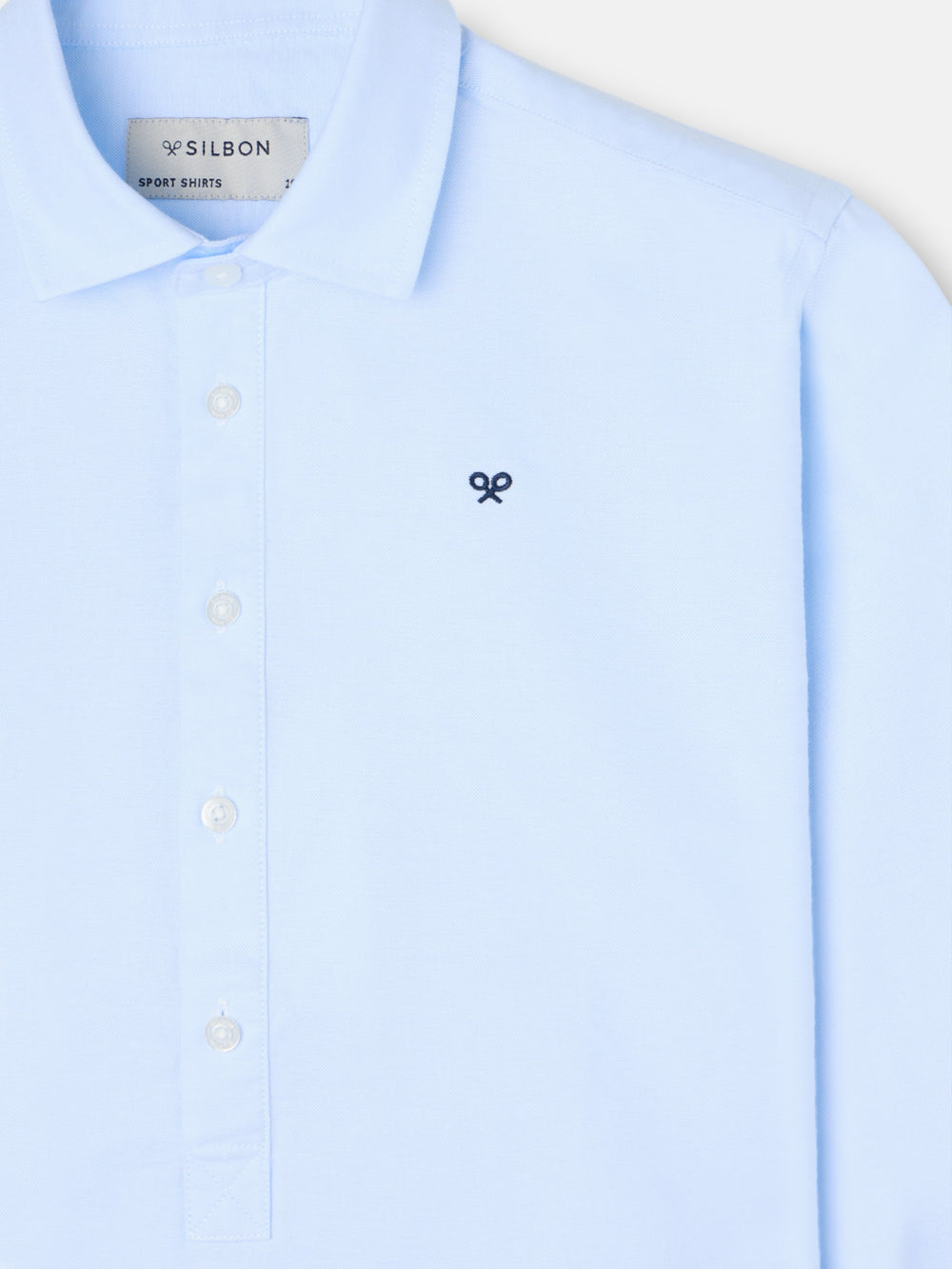 chemise de sport Oxford bleu clair pour enfants