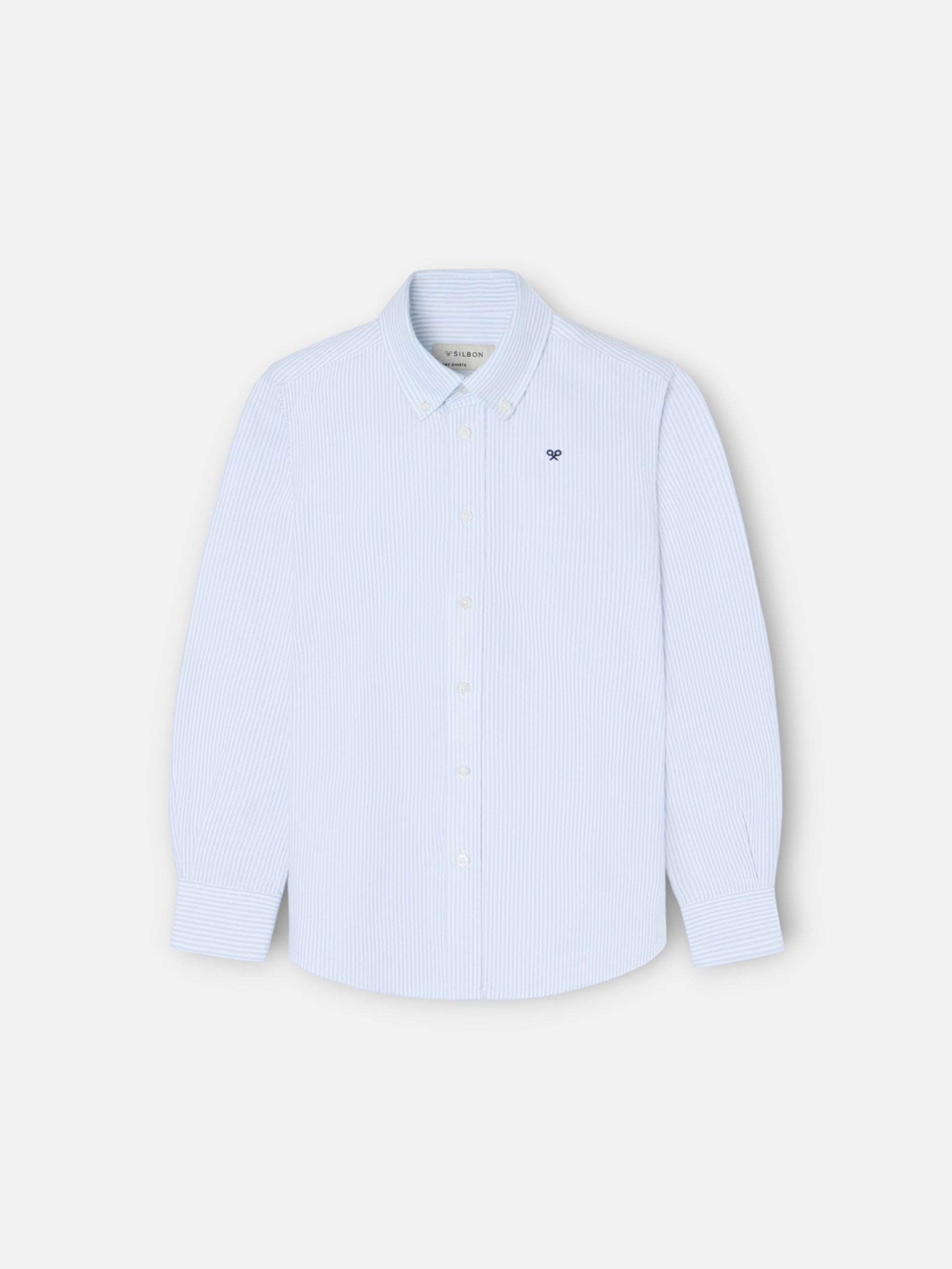 Camisa sport kids rayas oxford verde