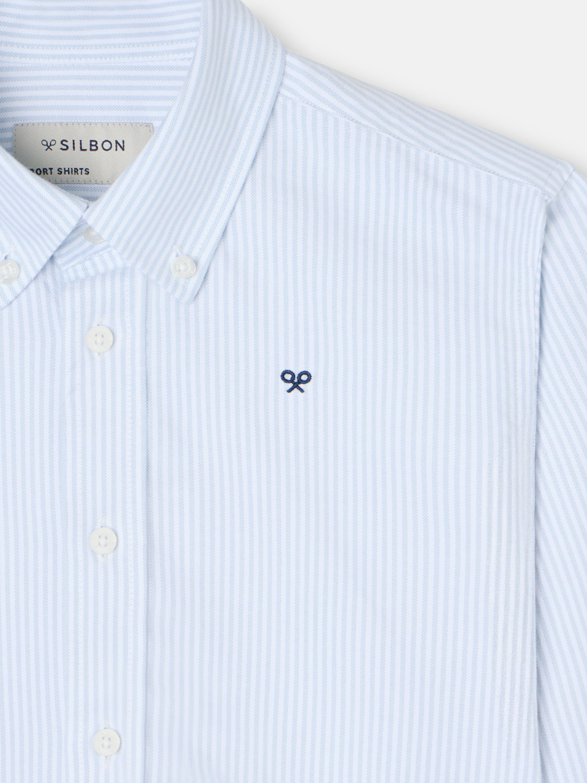 Camisa sport kids rayas oxford verde