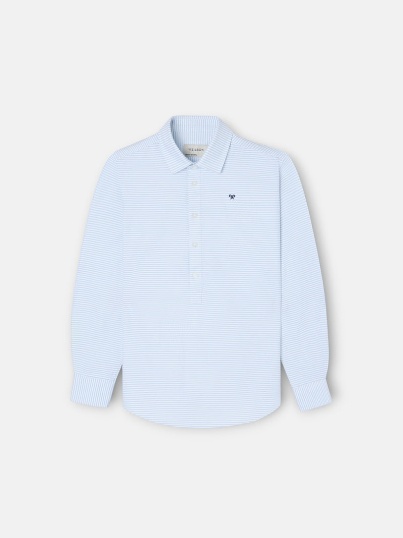 Camisola desportiva criança riscas horizontais verde
