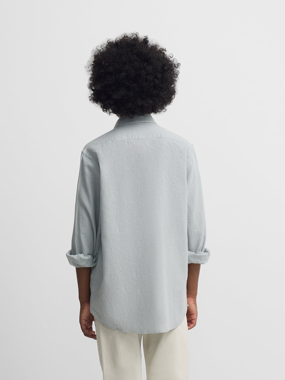 Guayabera sport kids lino verde claro