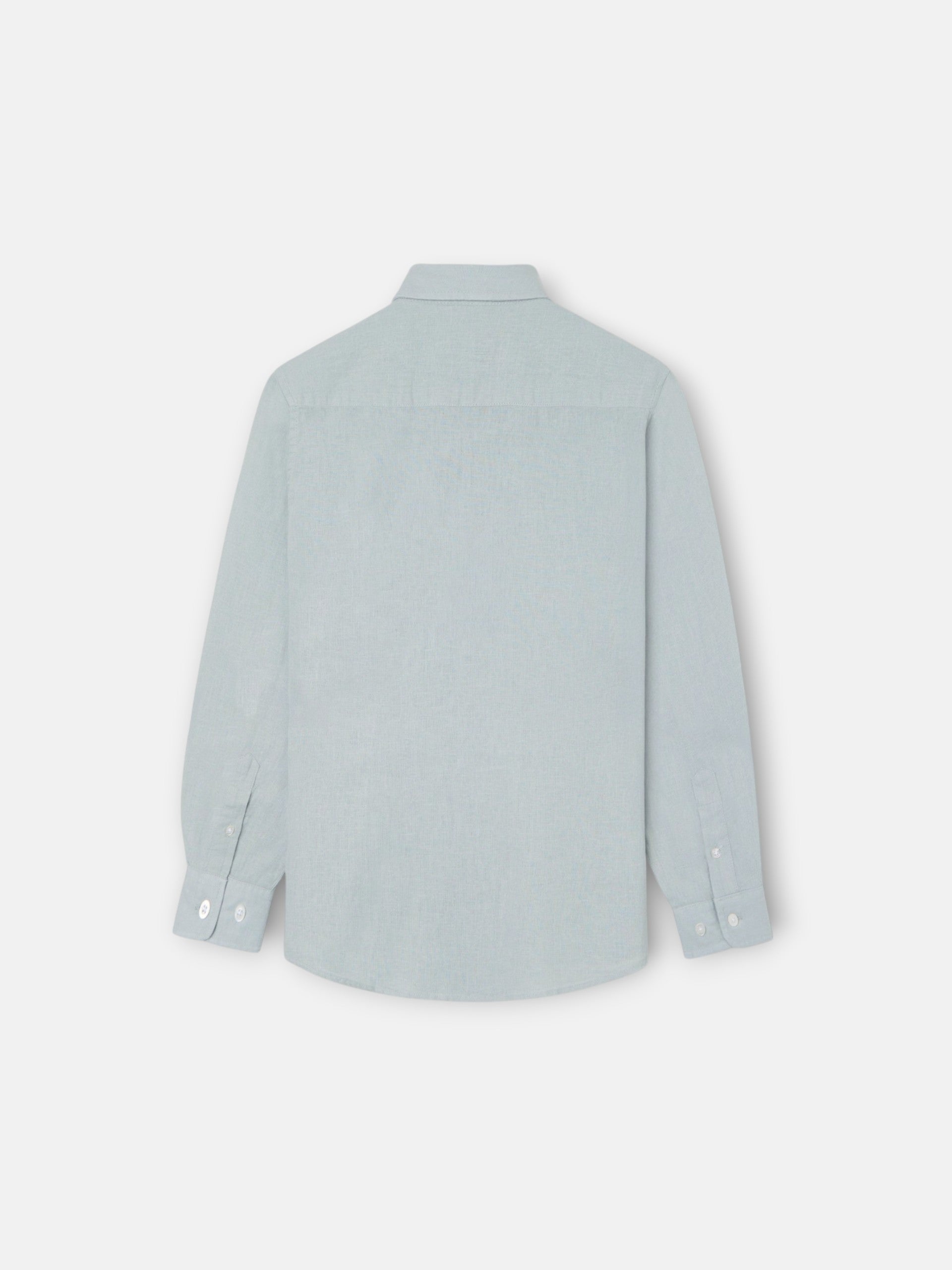 Guayabera sport criança linho verde claro