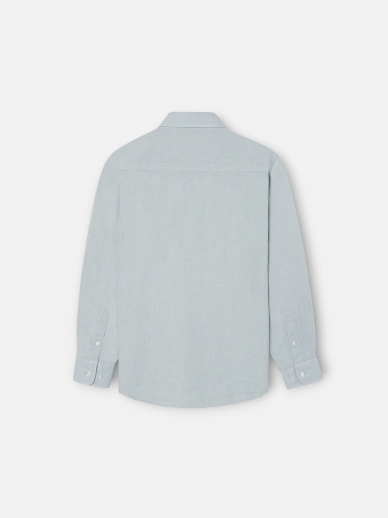 Camisa desportiva de linho verde para crianças