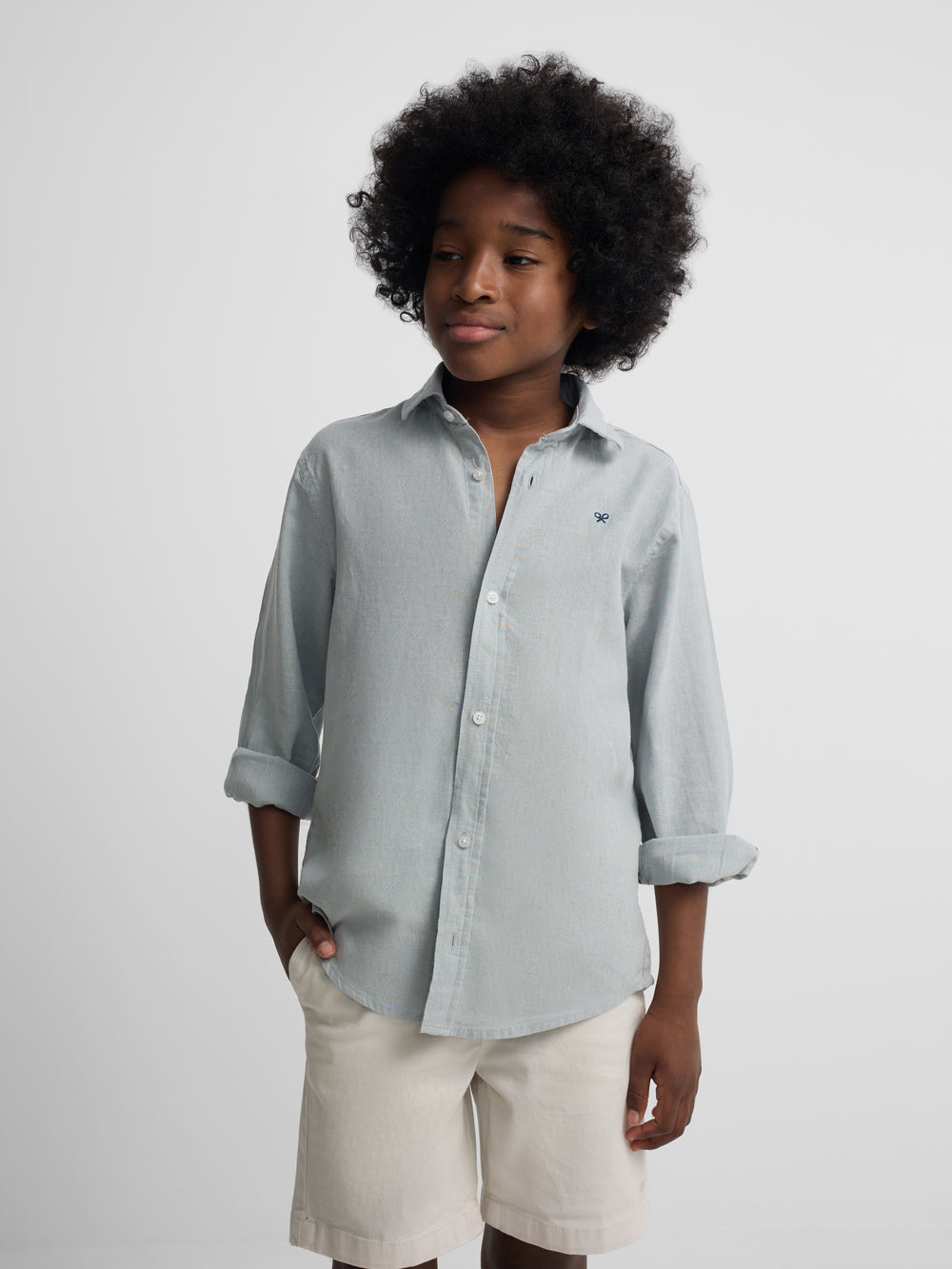 Camisa sport kids lino verde