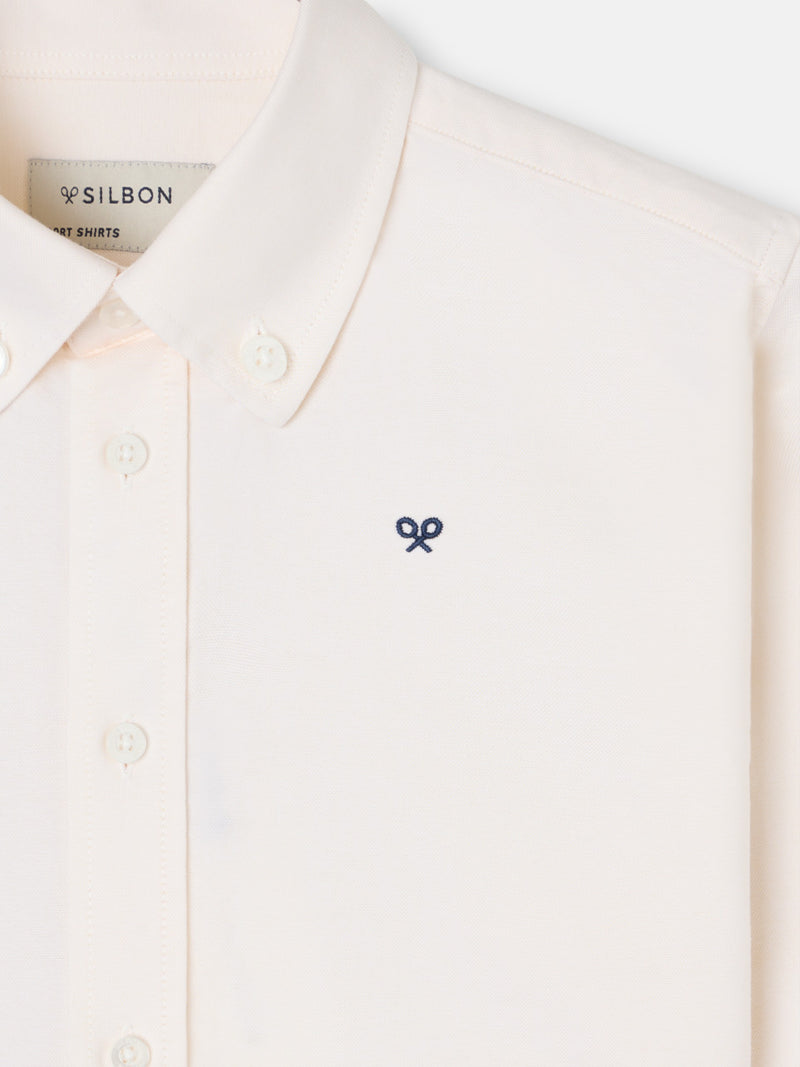 Camisa sport criança oxford amarelo