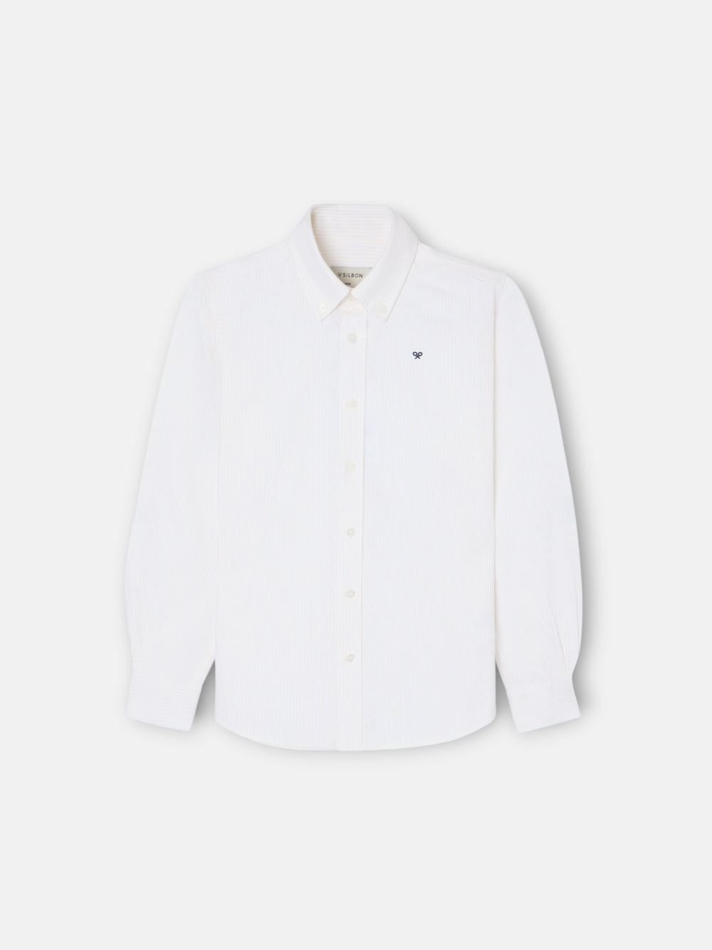 Chemise de sport enfant style Oxford rayée jaune