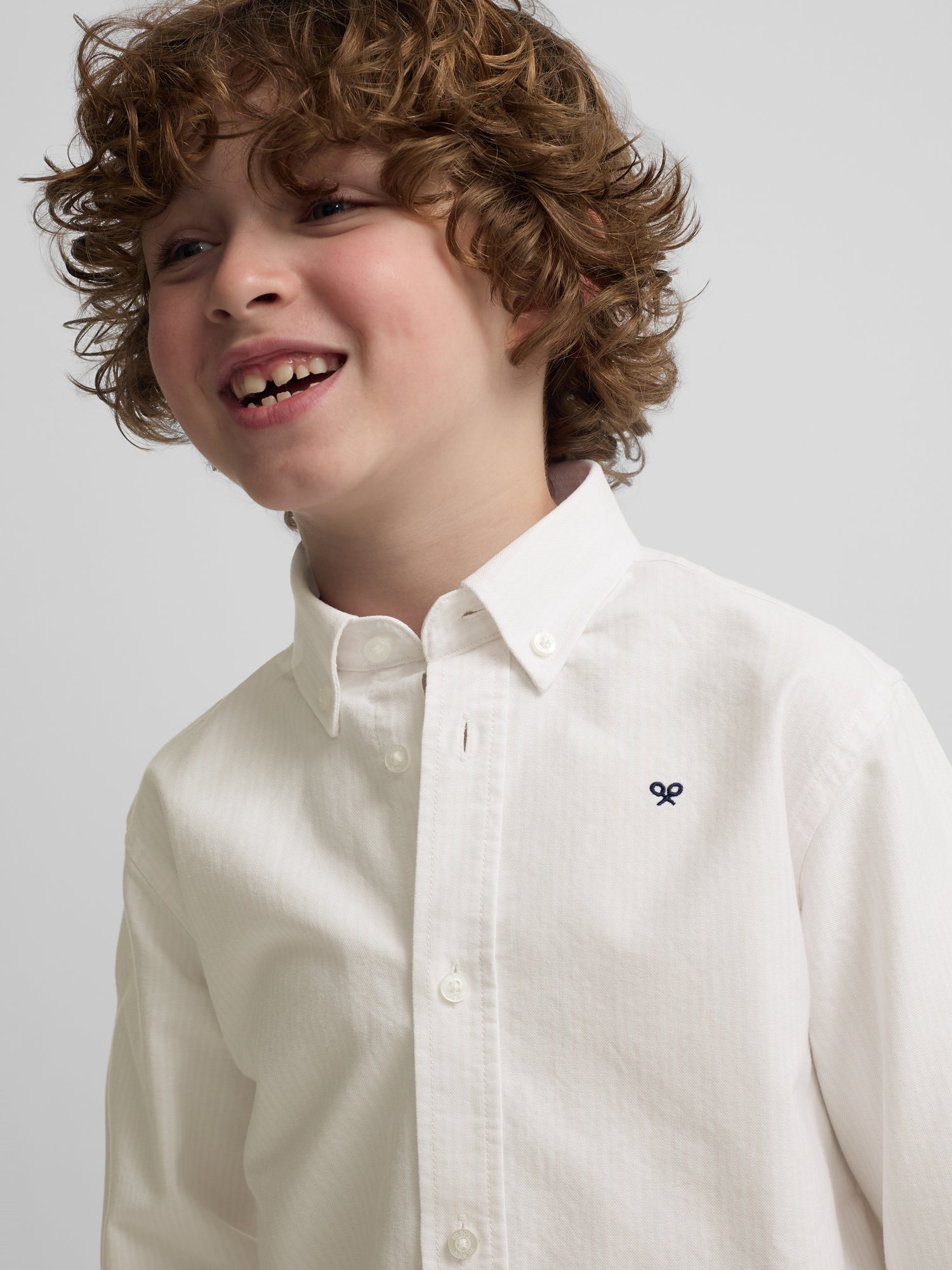 Kids' sport shirt yellow oxford stripes