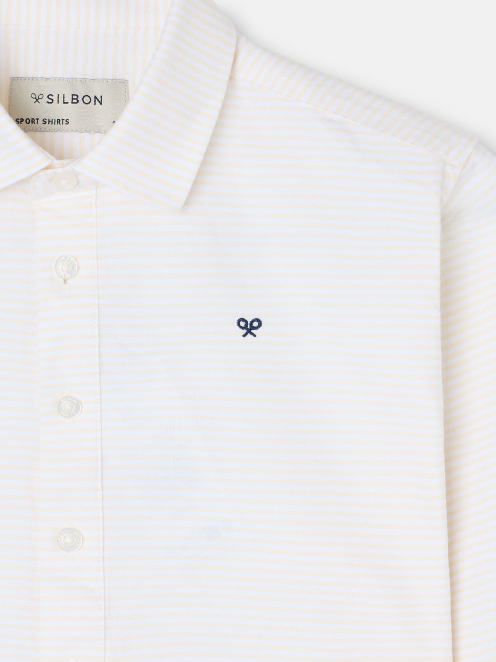 Polo de sport pour enfants à rayures horizontales jaunes