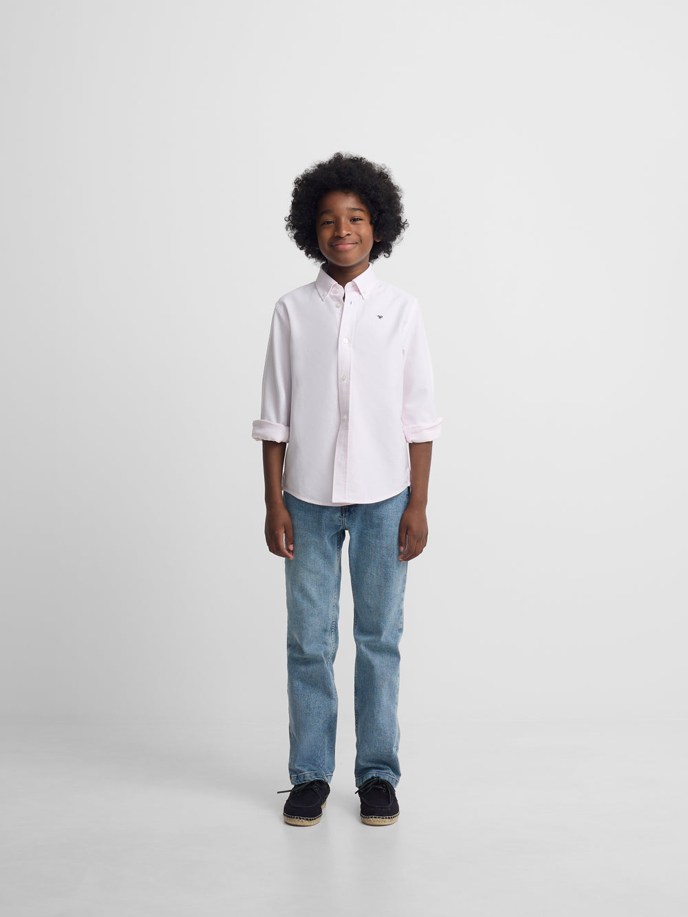 Camisa sport kids oxford rosa