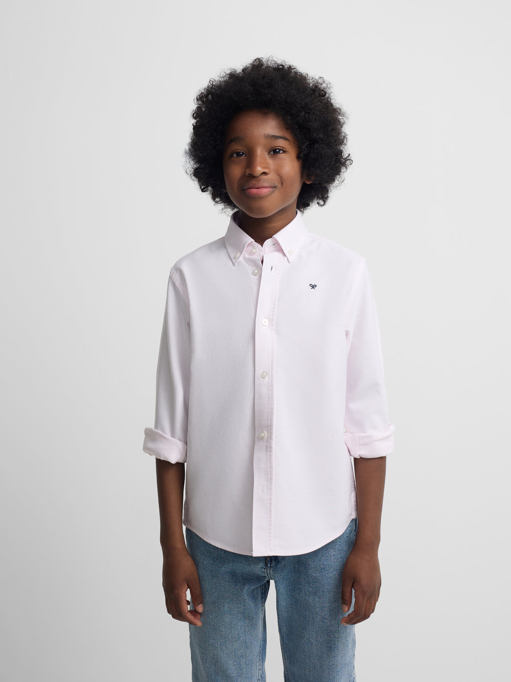 Camisa sport kids oxford rosa