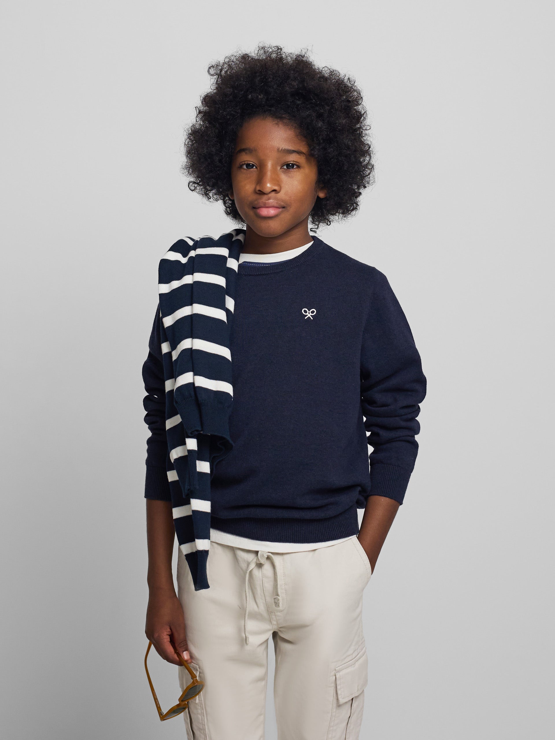 Jersey kids punto azul marino