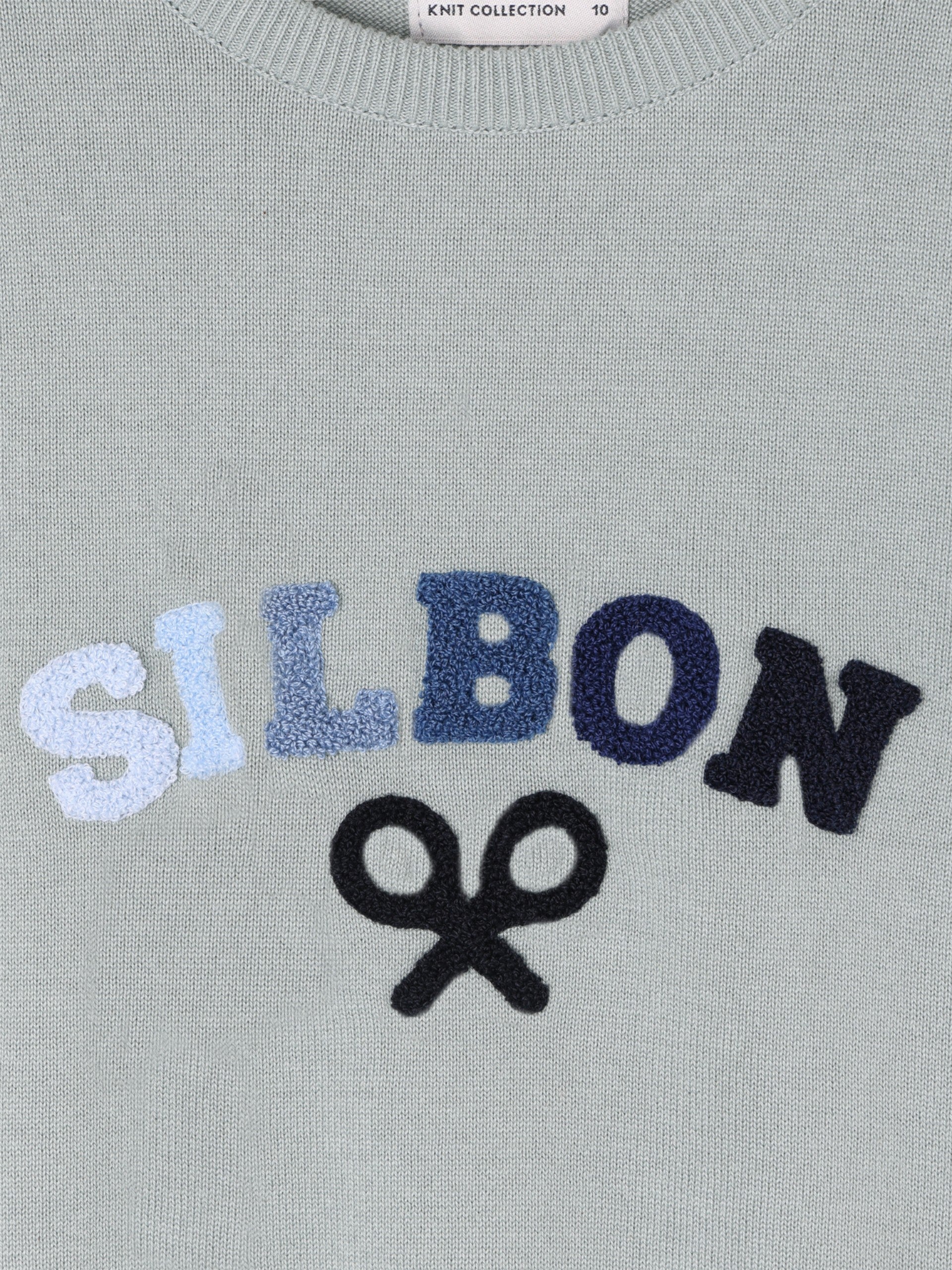 Camisola infantil letras coloridas verde