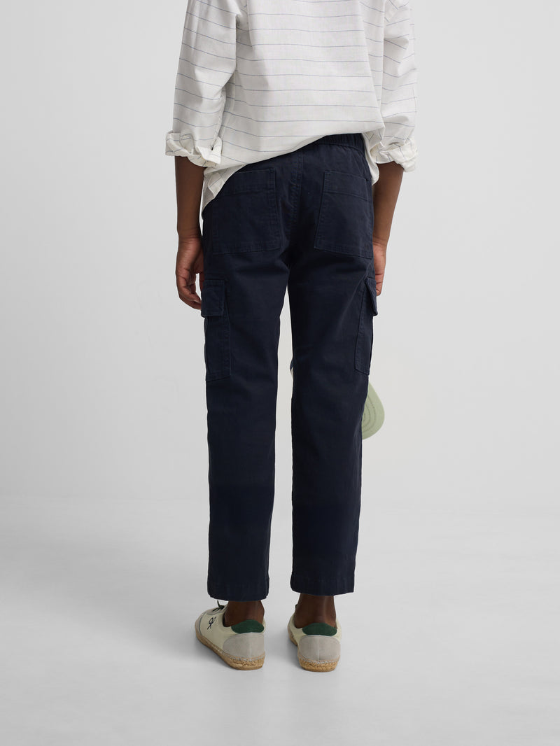 Pantalon sport kids cargo azul navy
