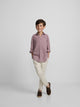 Beige linen chino sport pants for kids