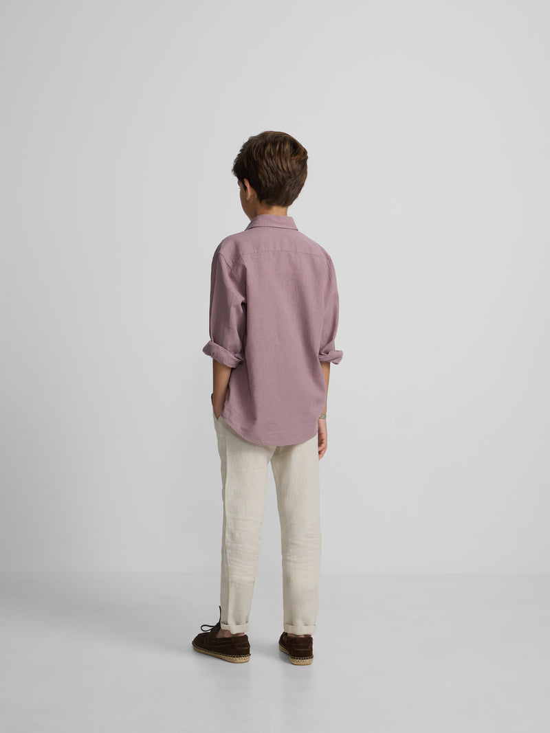 Pantalon sport kids chino lino beige