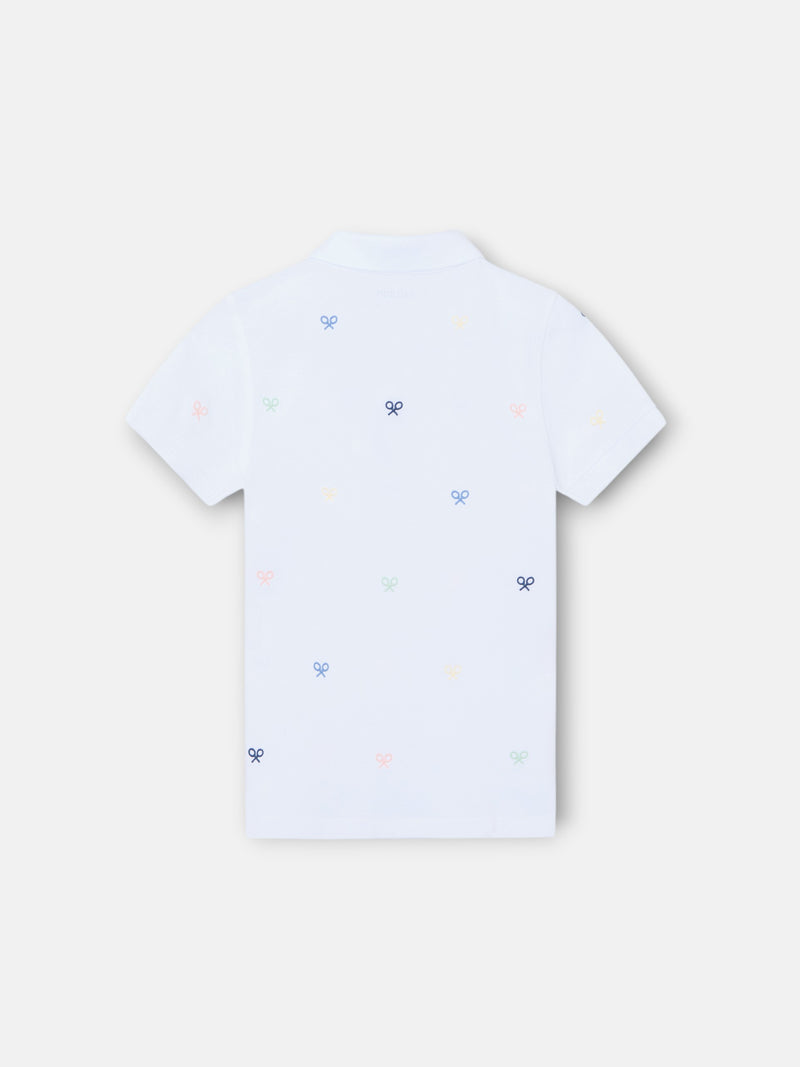 Polo infantil multiraquete cores branco