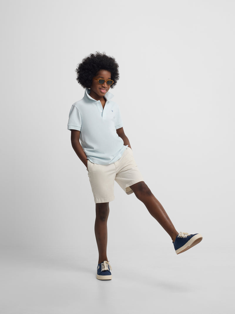 Kids' ethnic racket blue polo