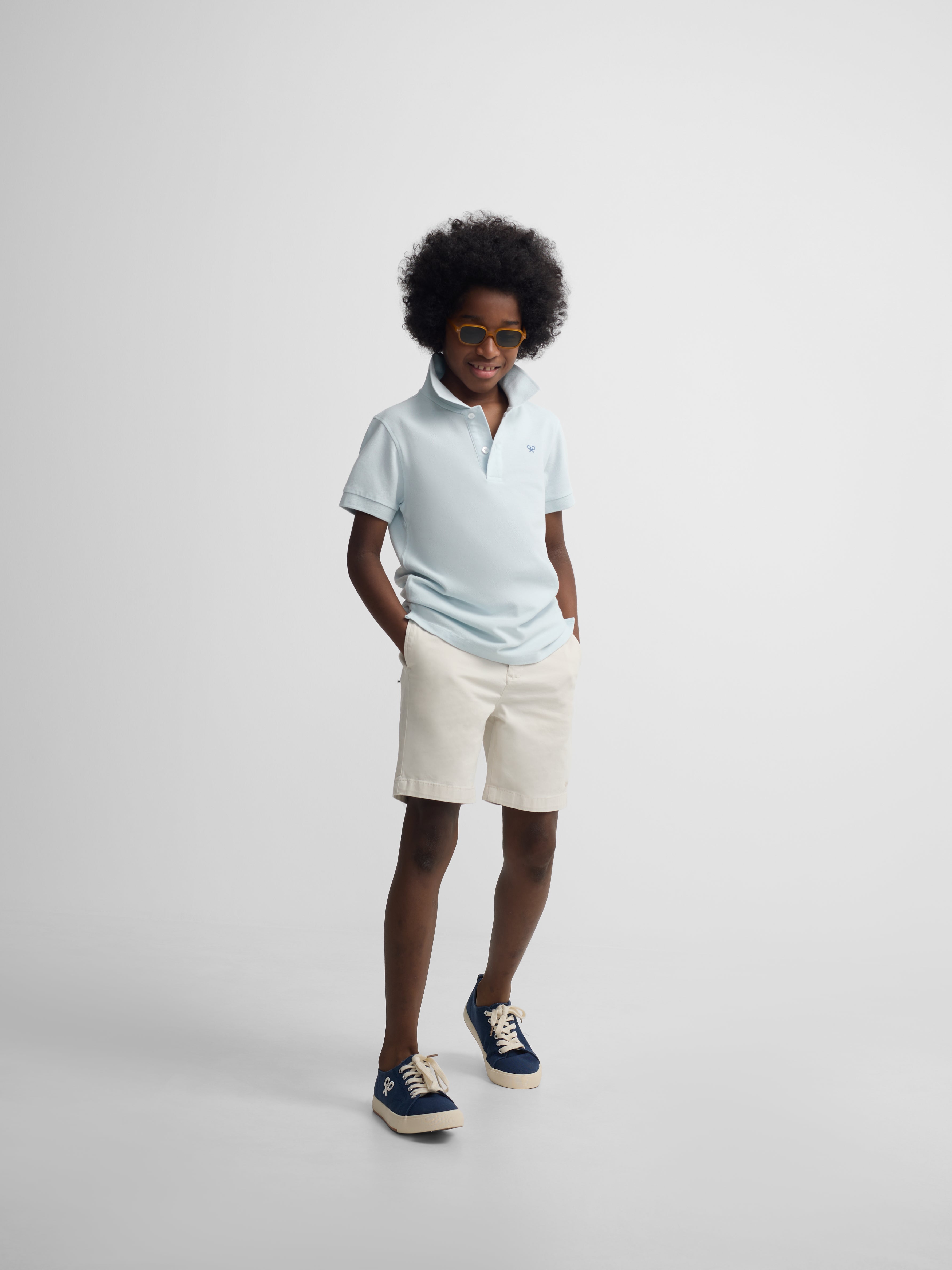 Raquette Polo Kids ethnique bleue